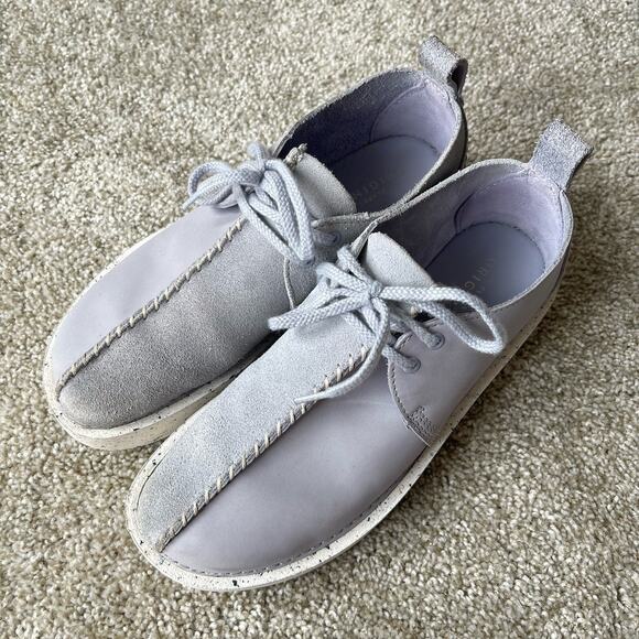 Clarks Originals Desert Trek Form Leather Cool Blue Comfort Shoes Women’s 7.5 M - Picture 2 of 13